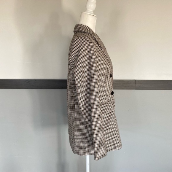 JOIE women’s houndstooth double breasted blazer jacket two pockets - Picture 4 of 17